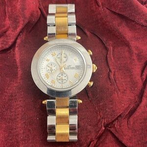 NWOT Klaus-Kobec Couture Sports Watch With Cabochon Saphires
